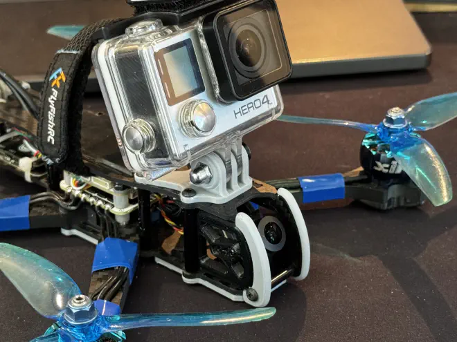 GoPro Hero4 mounted on drone